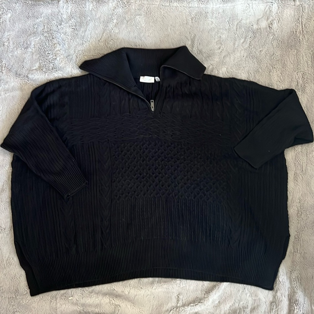Oversized knit poncho sweater